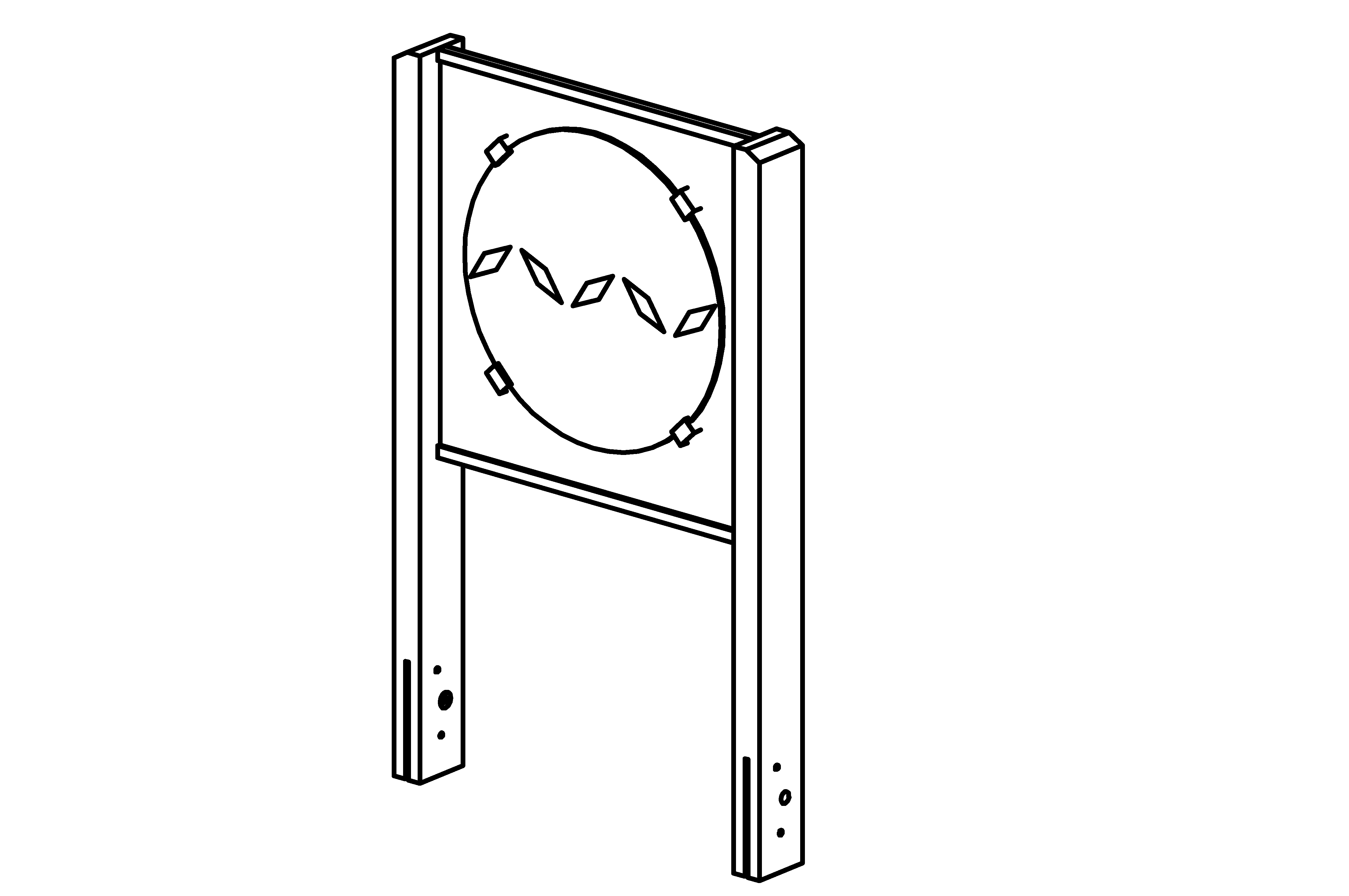 Wooden turning circle with support frame