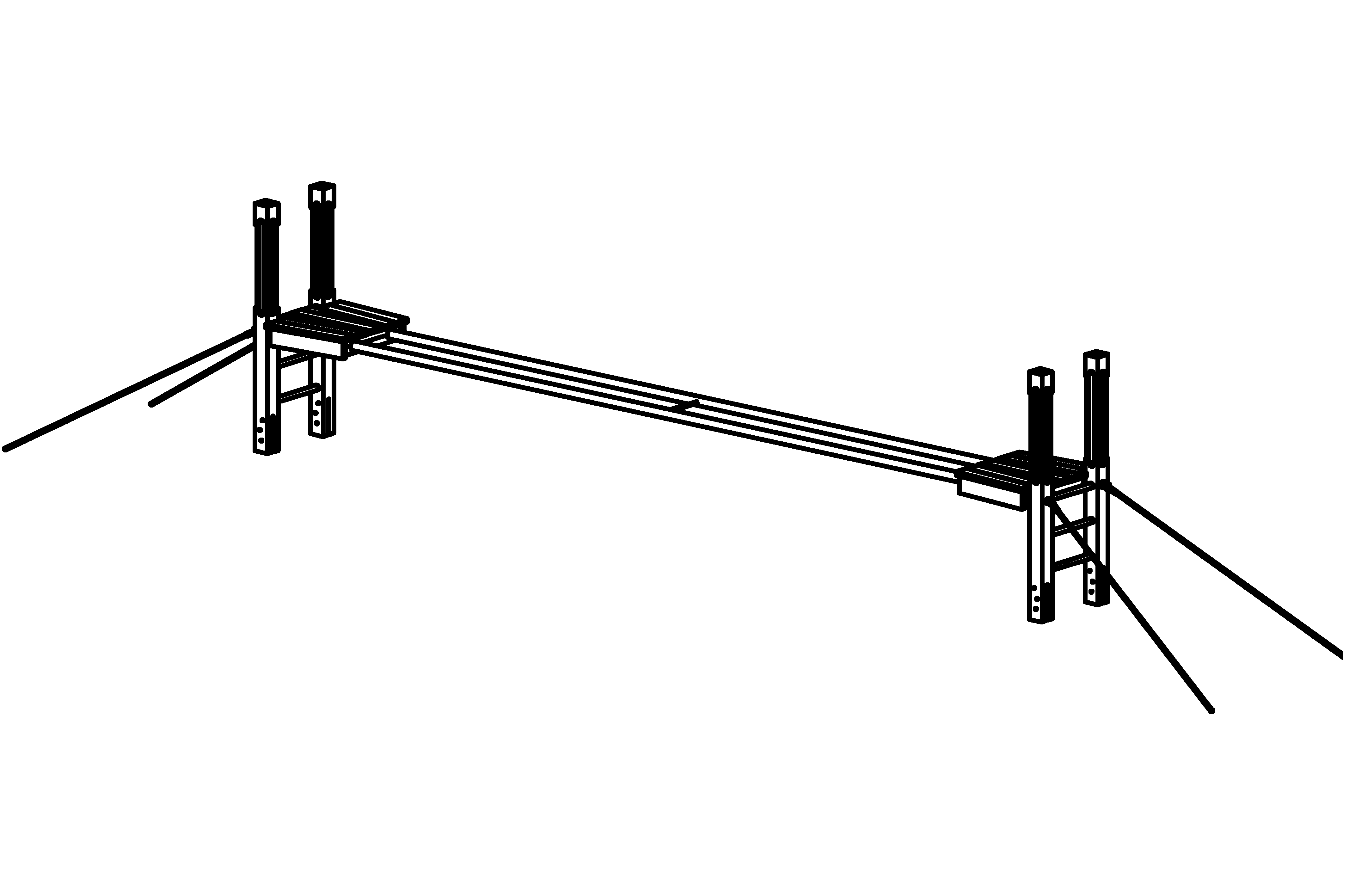 Balancing Rope with PP-rope with equipment made of oak