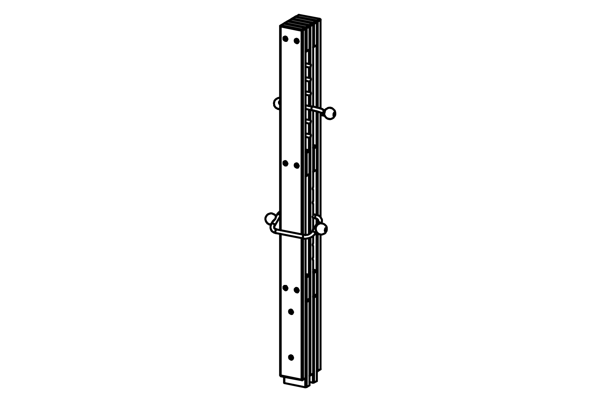 Weight Pillars with foundation anchor made of phenol resin paper based laminate.