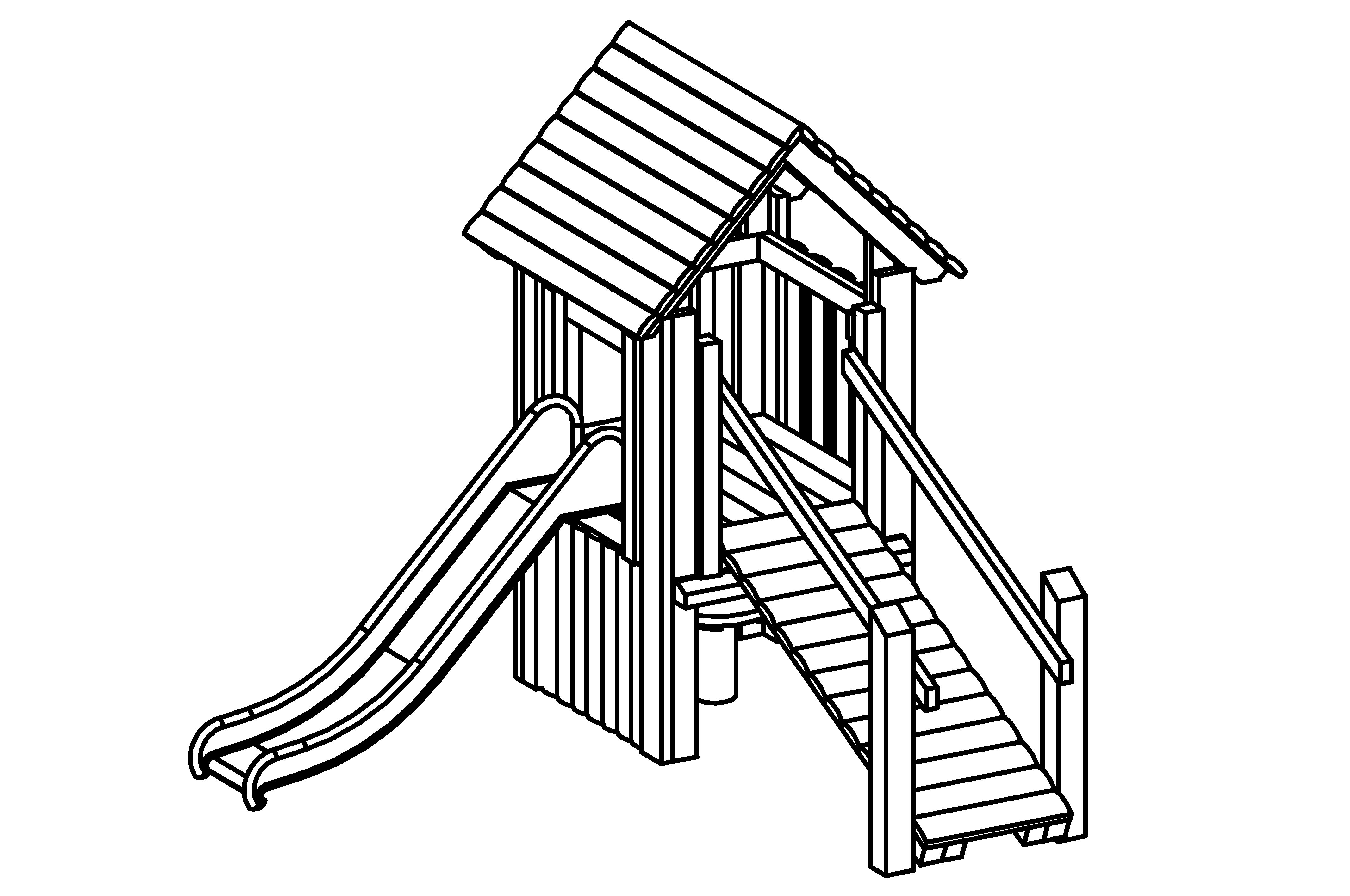 Hut Combination 355 is a small platform hut with a roof and steel feet