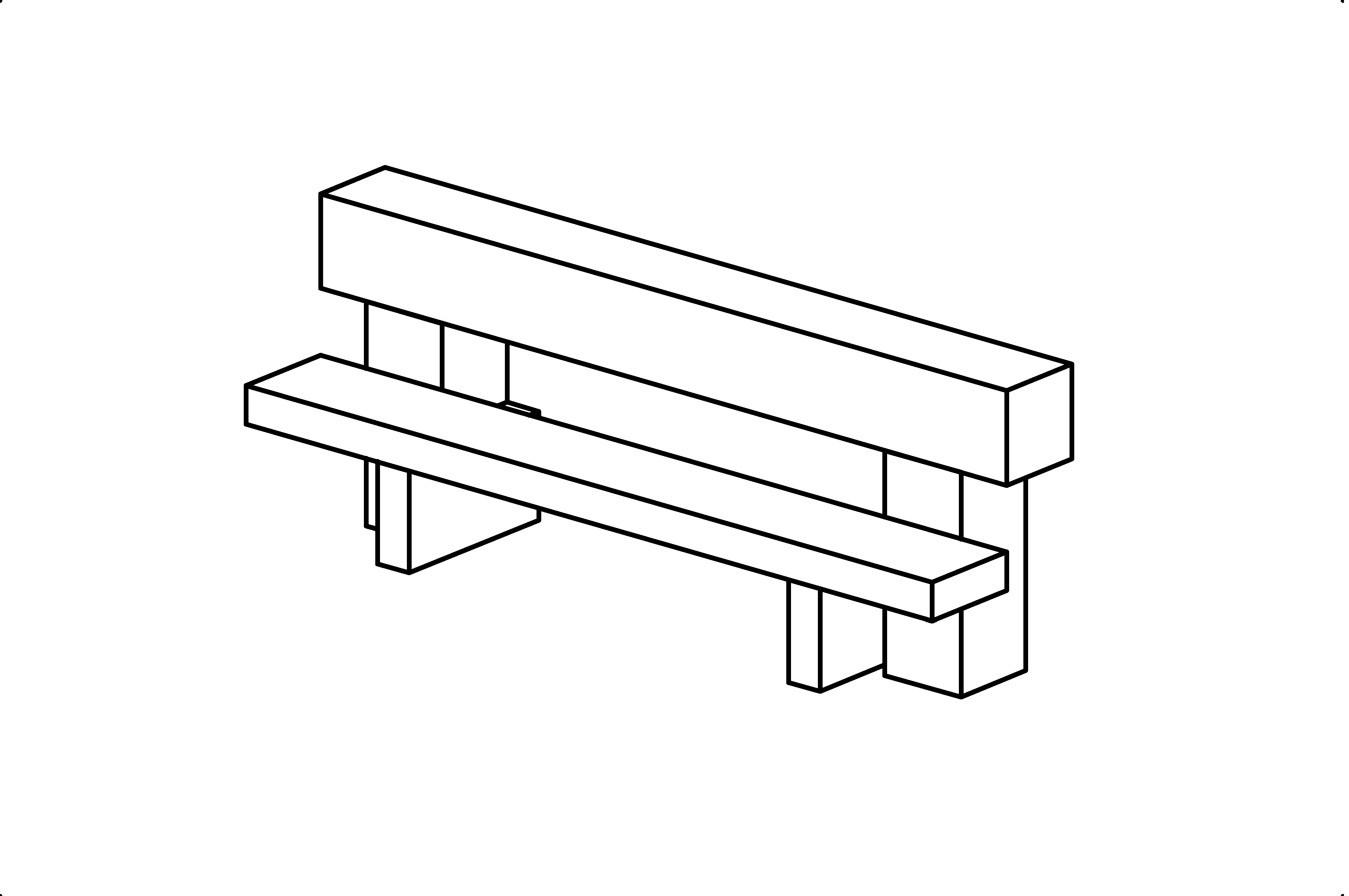 Slide support with steps and width of 1 m