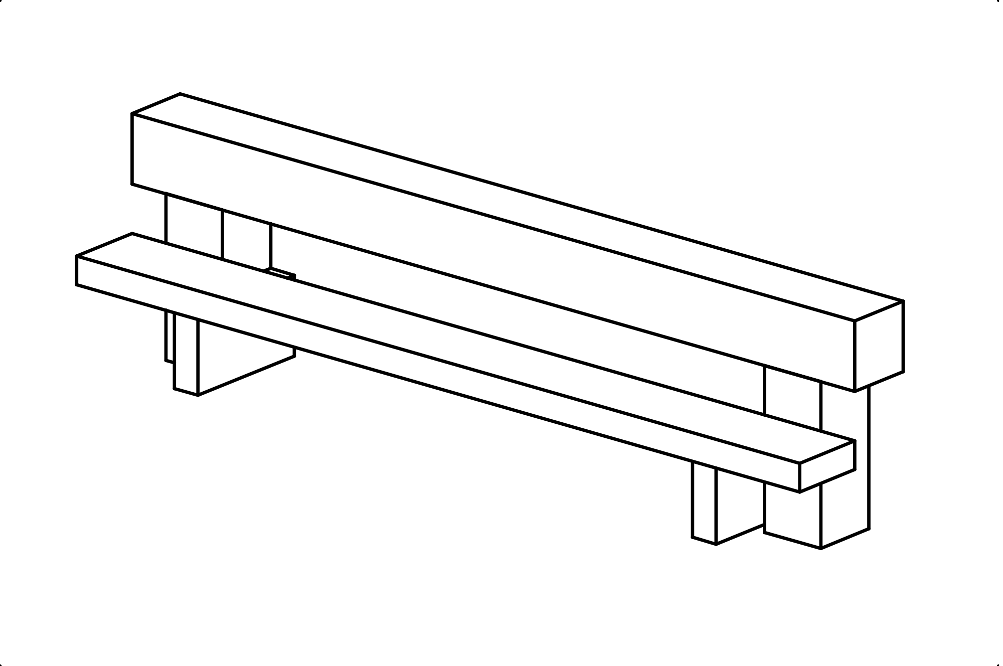 Slide support with steps and a width of 1,50 m