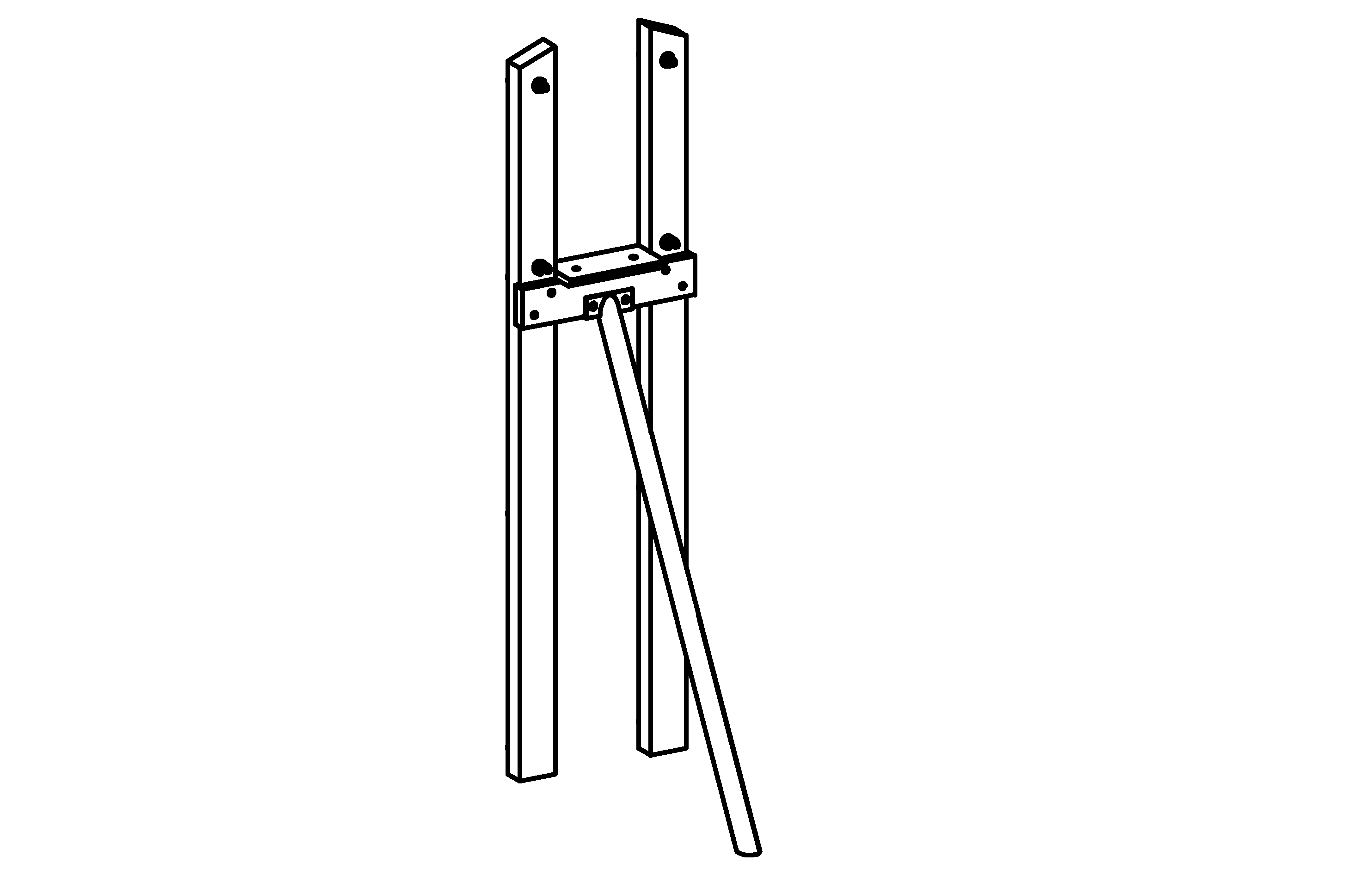 Square Tower with Roof Support Frame