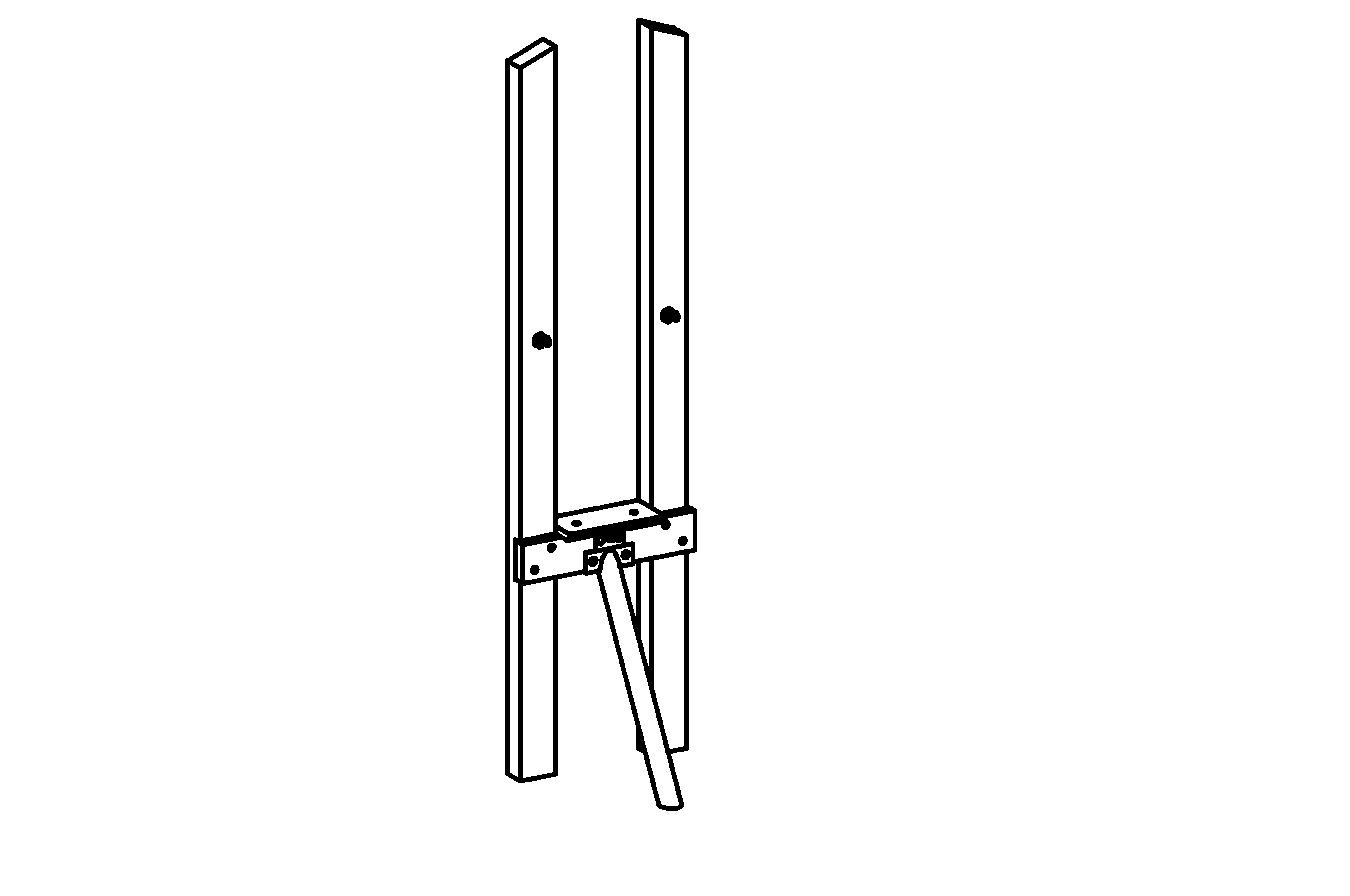 Support Frame for Square Tower with Roof with equipment made of non-impregnated mountain larch