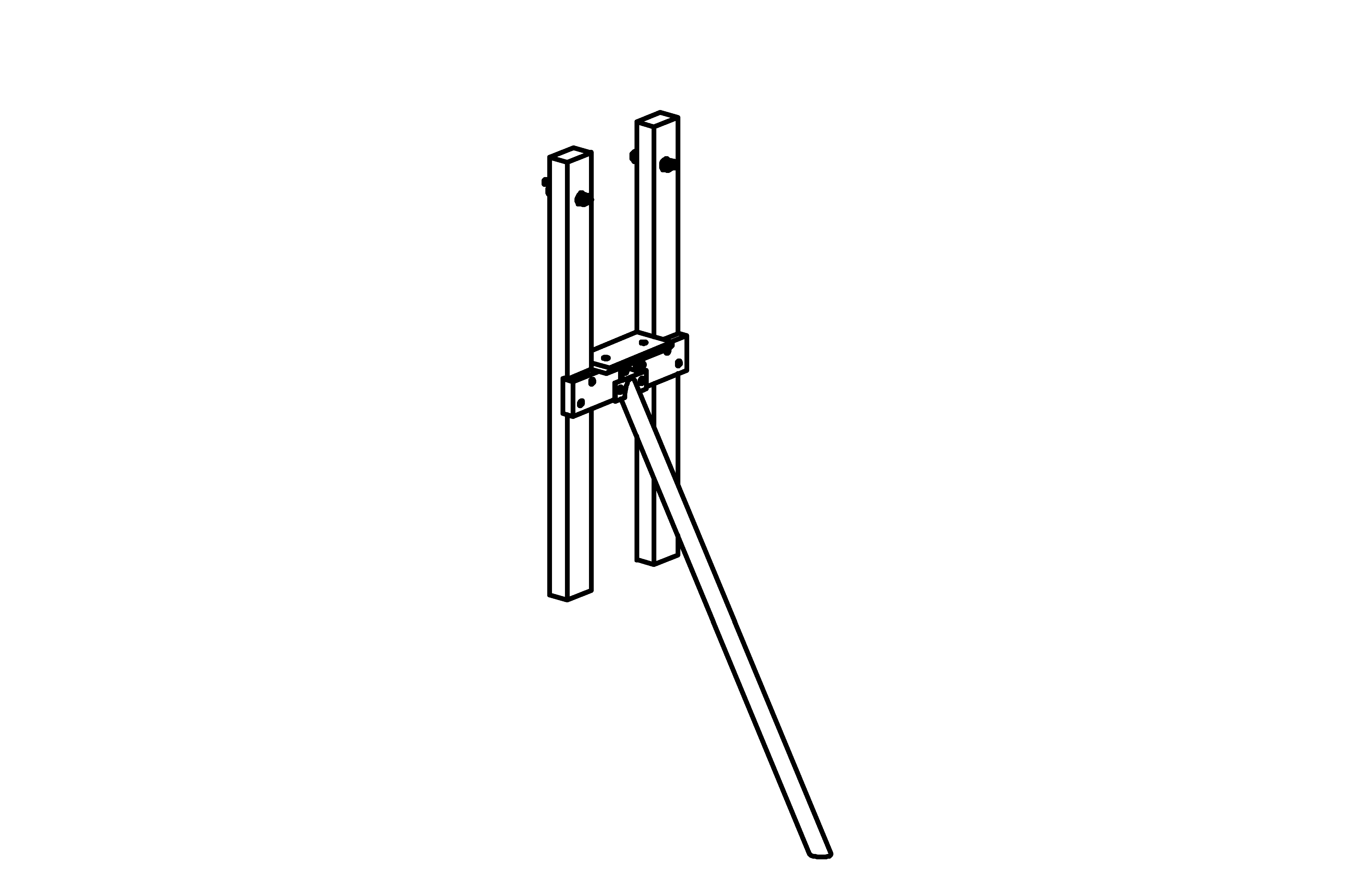 Support Frame for Platform with core-free sawn-timbers