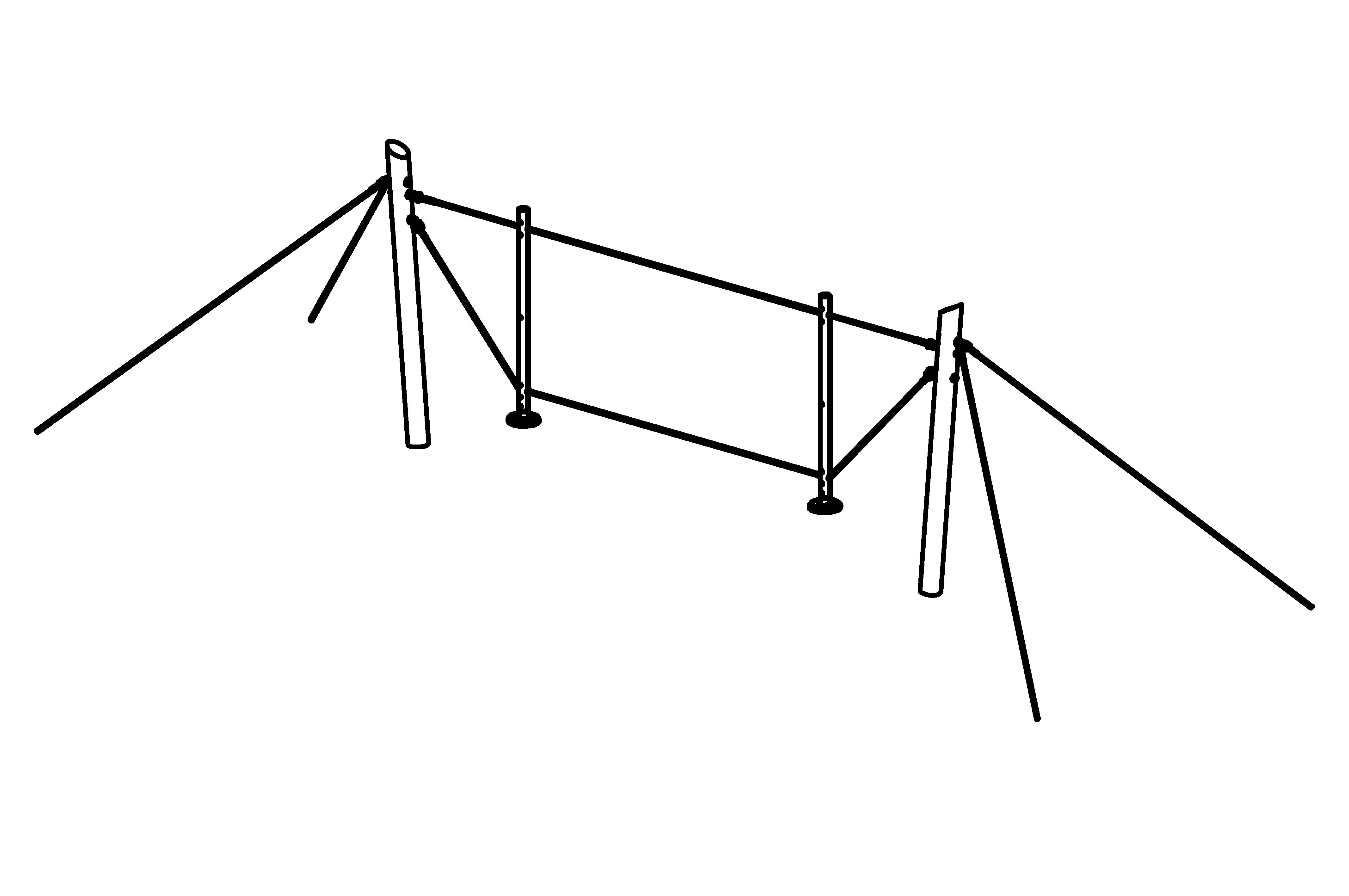 Small Acrobat Rig, with equipment made of non-impregnated mountain larch