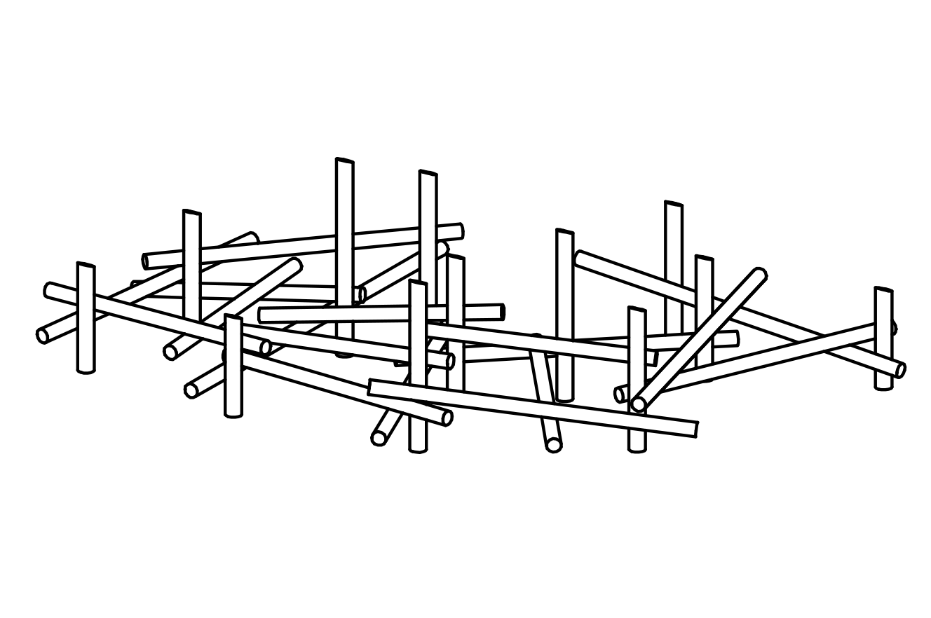 Climbing Structure 22 made of larch