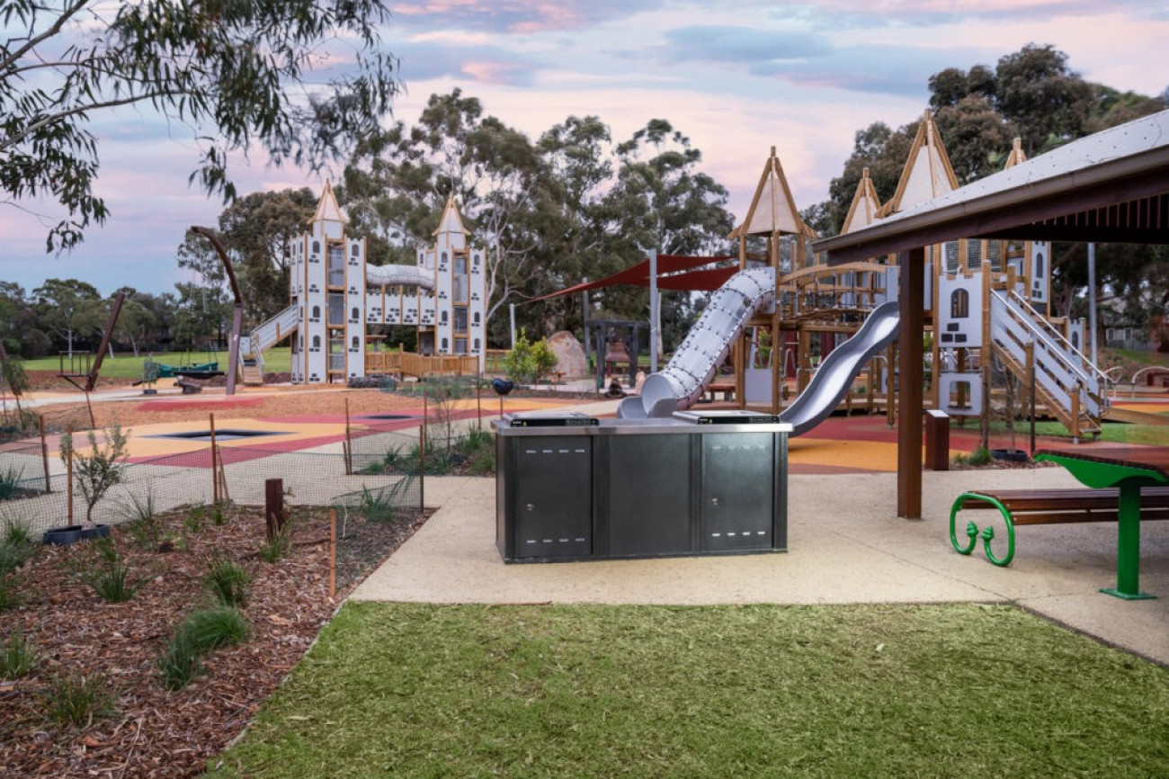 Christie Barbeque in a playground